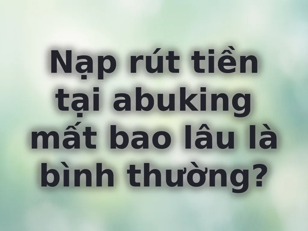Thời gian giao dịch
